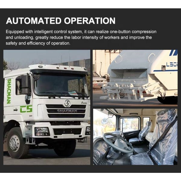 Compact Garbage Compactor Truck Back Loading Garbage Truck Hydraulic System Container Garbage Truck
