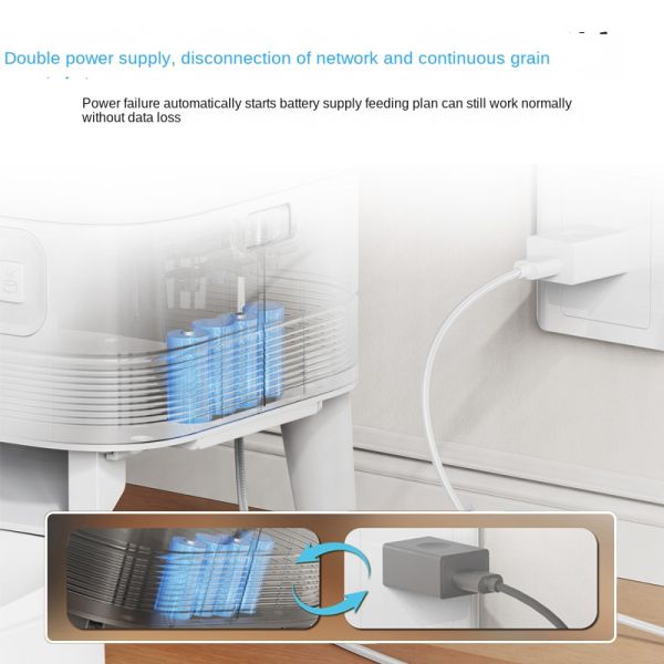New Arrival 4L Eco-friendly Plastic App Control Automatic Pet Feeder with Timer WiFi Battery Power for Cats & Dogs