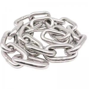 China Black SS201 SS304 lifting chain stainless steel link fence chain DIN5685C DIN763 on sale