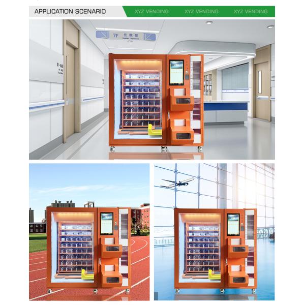 21.5 Inch Touch Screen Vending Machine With Microwave Oven Lunch Box Meal Automatic Hot Food Vending Machine