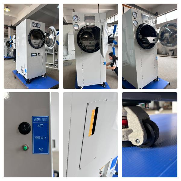 100L Horizontal Cylindrical Autoclave Vacuum Drying Double Door Three Phase 9kw