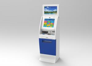 Wholesale Lobby Computer Dual Screen Free Standing Kiosk Standalone , Credit Card Kiosk from china suppliers