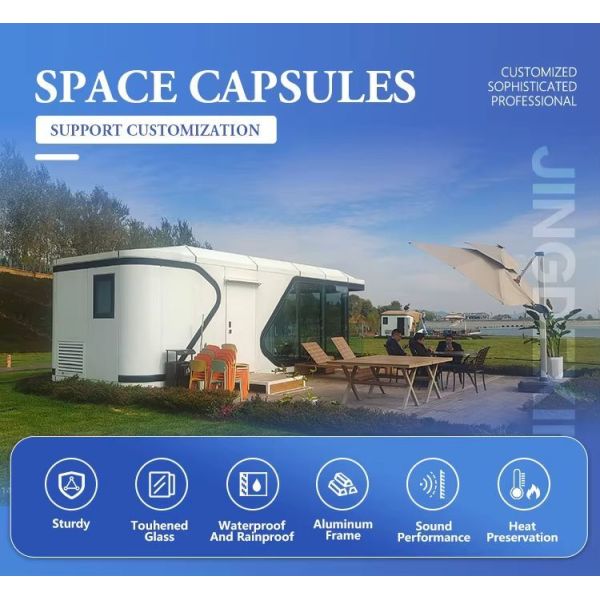 Durable Outdoor Space Capsule Customized Space Capsule Home Prefabricated