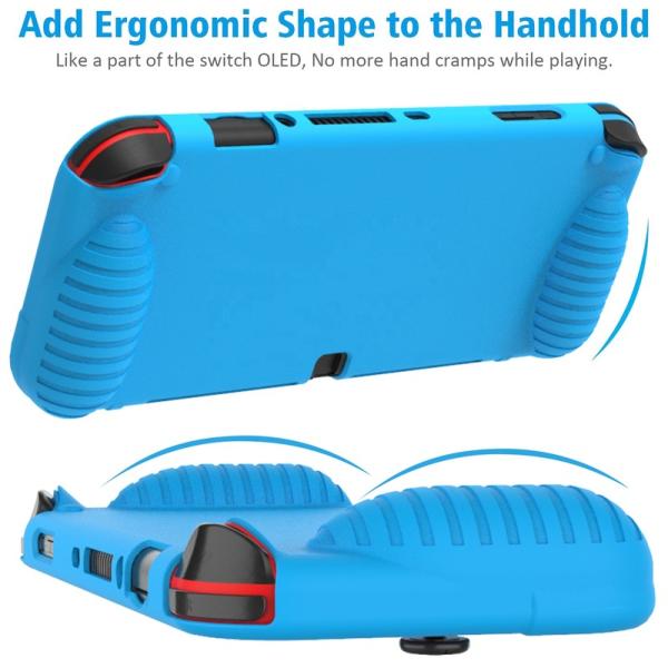 Protective HOXC Skintouch Silicone Protective Case For Nintendo Switch OLED Console, Ergonomic Silicone Protector Cover Grip For NS Pro