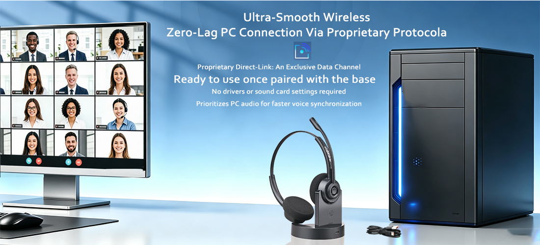 BT108 Series Dual Mode Good Wireless Headset For PC & Mobile