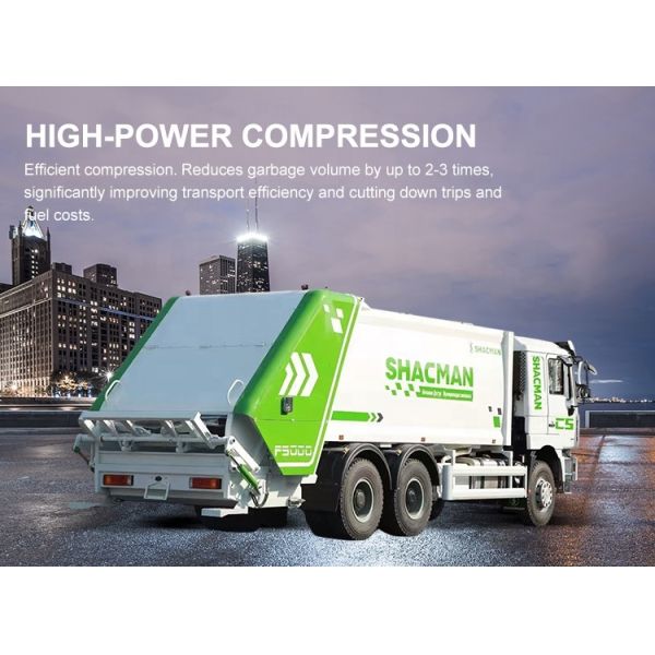 Compact Garbage Compactor Truck Back Loading Garbage Truck Hydraulic System Container Garbage Truck