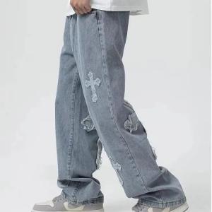 China                  OEM Mens Side Pocket Jeans Washed Vintage Baggy Multi Pocket Jeans Men              on sale