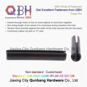 Wholesale QBH Slotted Spring Pins Carbon Steel ZP/YZP/PLAIN/BLACK/HDG Dacromet Geomet Nickle Plate Roll Cotter Pins C Pins from china suppliers