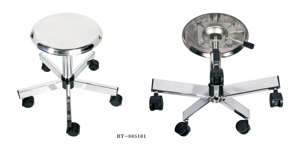 Height Adjustable ESD Lab Chairs Stainless Steel Science Lab Bar Stools Rust Proof