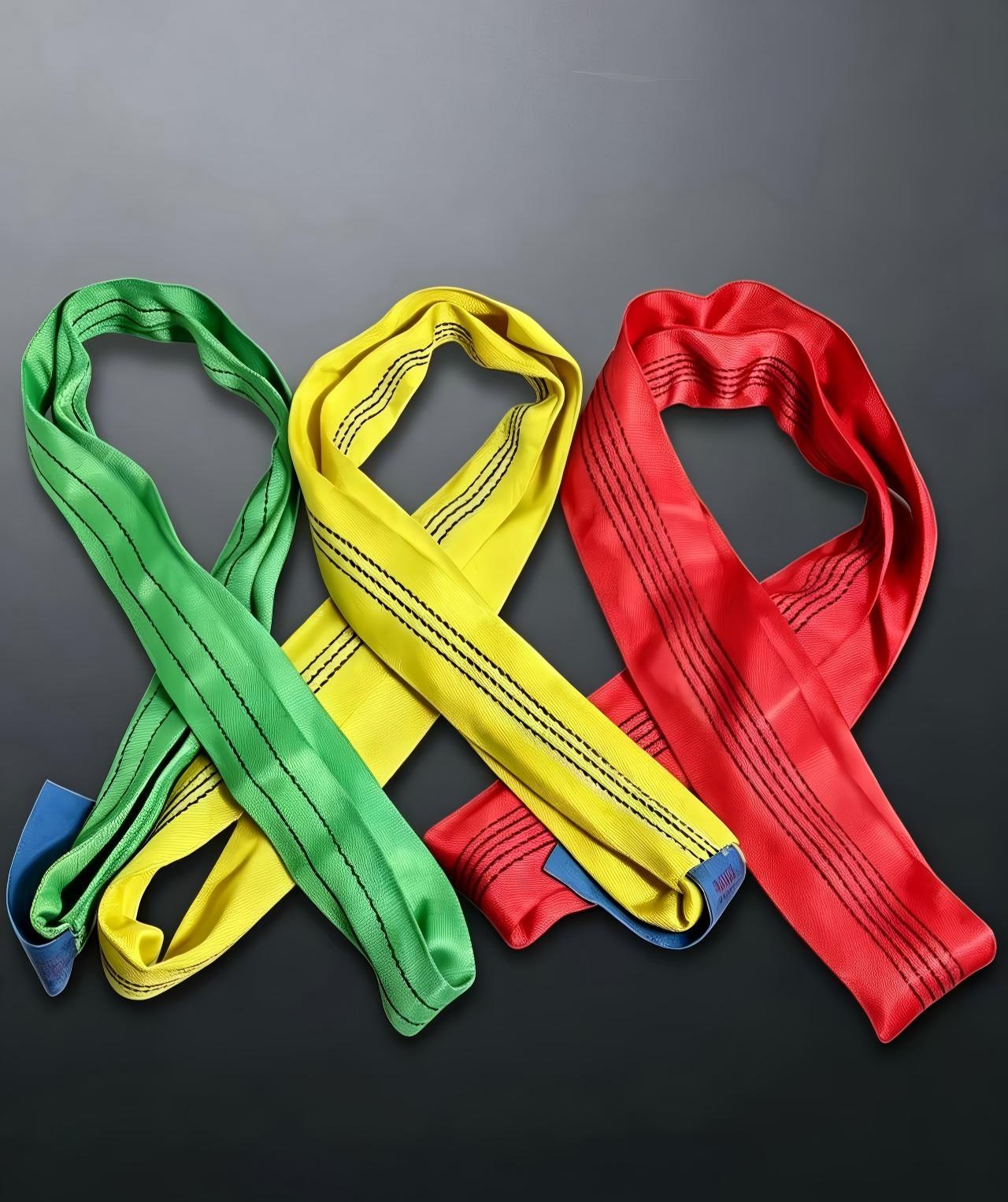 1ton - 10ton Polyester Lifting Sling 6:1 Double Layer Double Eye Sling