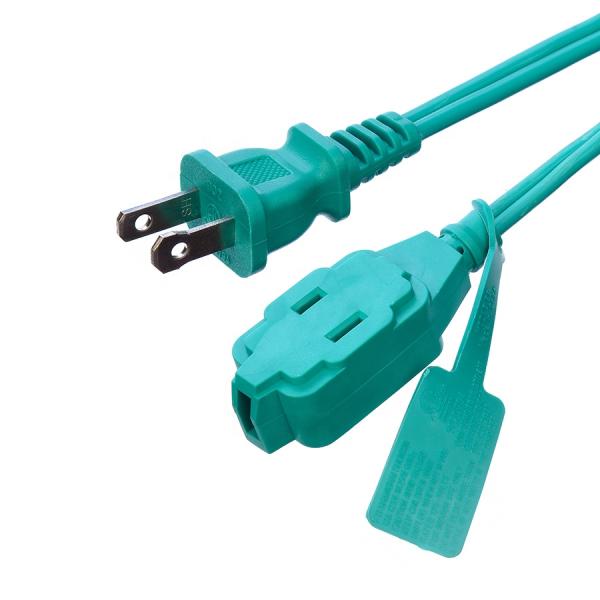 Laptop Socket Extension Cords with PVC Jacket and Copper Material Rated 125V Customized ETL Standard