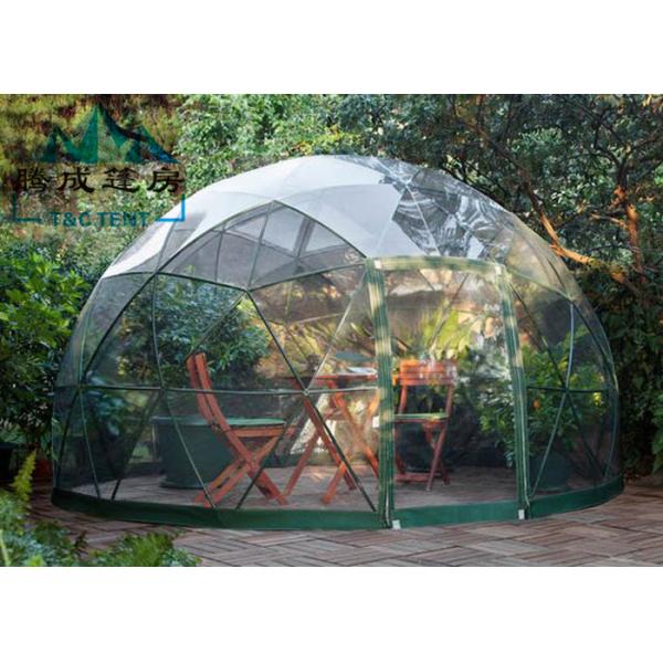 Q235 Multi-functional Transparent White Geodesic Dome Tent With Hop Dip Galvanized Steel Pipe