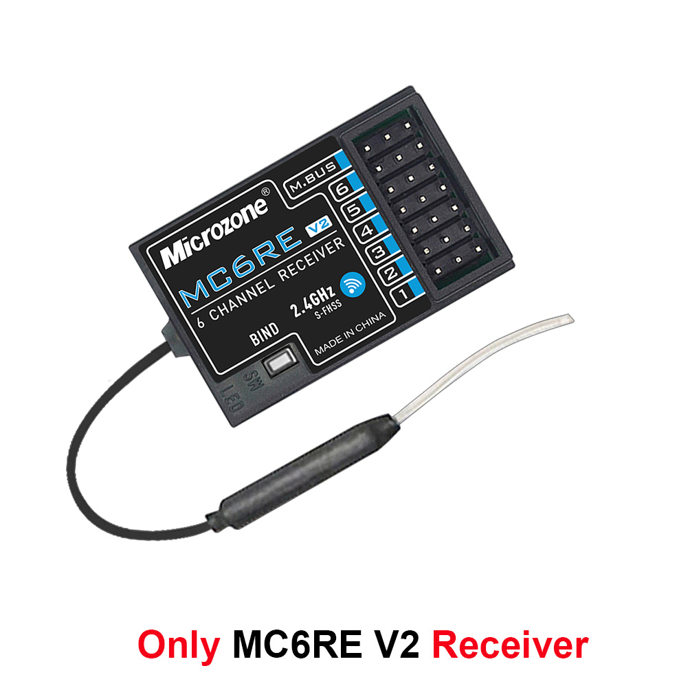 MicroZone MC6C Mini V2 2.4G 6CH Controller Transmitter W/ Receiver Radio System For RC Airplane Drone Multirotor Helicopter Boat