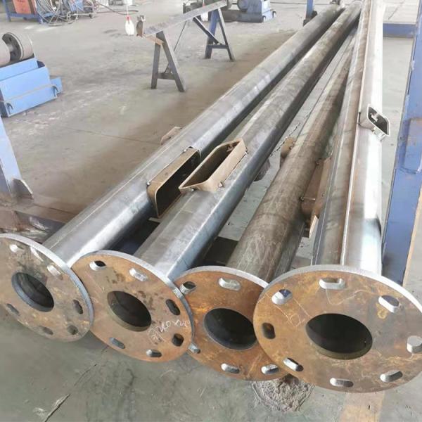 Galvanized Gr50 Steel Monopole Structures Hot Dipped Power Pole