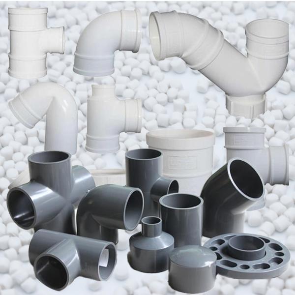 High Impact High Gloss Modified PVC UPVC Compound Granules for Pipe Fittings UPVC Compound Beads Granules Pellets Modified PVC for Gutter Joiner Pipe