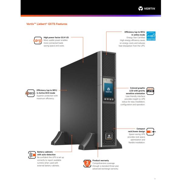 Electric Energy 1800Wh On-line Three Phase Pure Sine Wave UPS for Data Center Efficiency