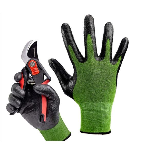 Unisex 13G Garden Bamboo Fiber PU Work Gloves Alkali Resistance