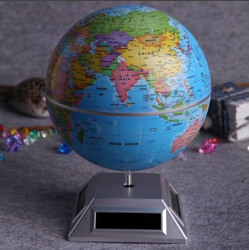 Promotional Educational Solar Powered World Globe Environment Friendly