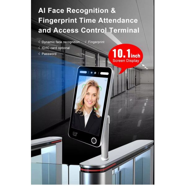 8 Inch Facial Recognition Turnstile Gate with API Electronic Attendance System for Administrative Building and Stadium Security