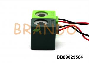 China 24V DC 9mm Pneumatic Solenoid Coil Wire Leads For 4V210E Series Black color on sale