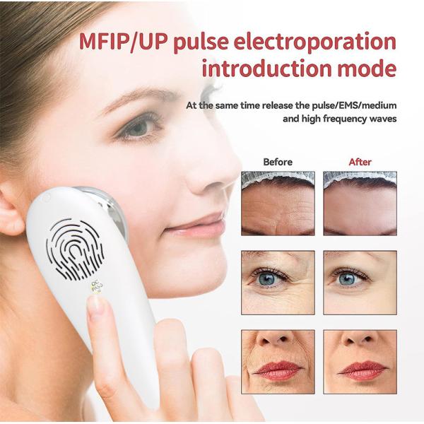 Home EMS Microcurrent Face Lift Machine RF Handheld Skin Tightening Facial Massager