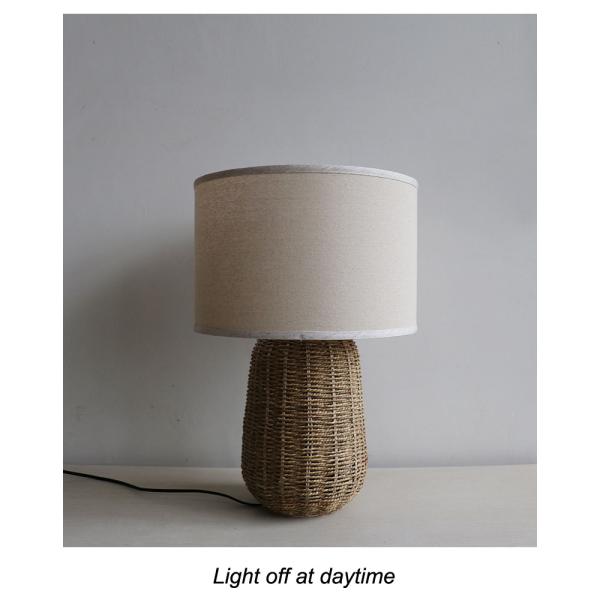 Sustainable Rattan Table Lamp , Durable Rattan Bedside Light Switch Control