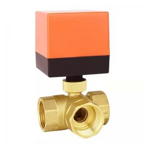 Wholesale Three-Way Structure Brass Electric Ball Valve for Central Air Conditioning Fan Coil from china suppliers