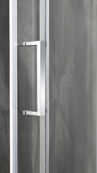 Stylish Square Shower Enclosures With Chromed Profile For Modern