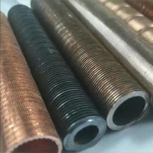 China Air Cooled Aluminum Evaporator Coil Extruded Copper Low Fin Tube Inner Grooved For Heat Exchanger on sale