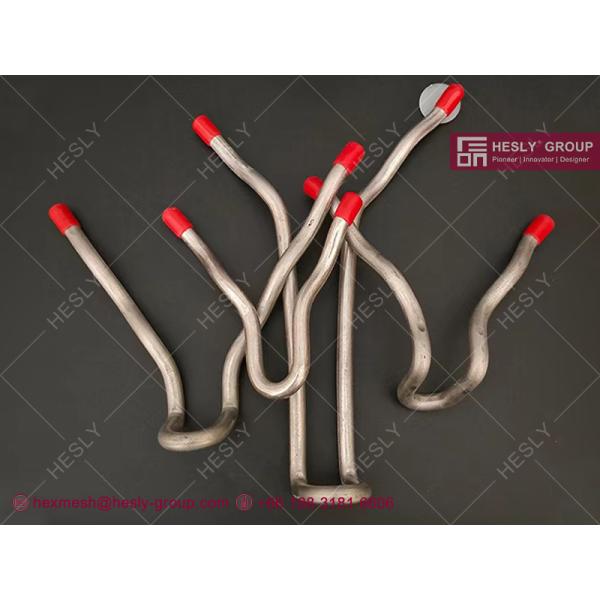 V anchor | Stainless steel TP 310 | 3/16" DIA | both ends with 45° angle | Length A= 4" | Hesly Metal Mesh - China
