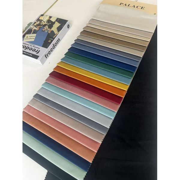 Elegant Plain Velvet Sofa Fabric Featuring Rich Texture and Vibrant Colors Designed for Upholstery and Interior Decoration