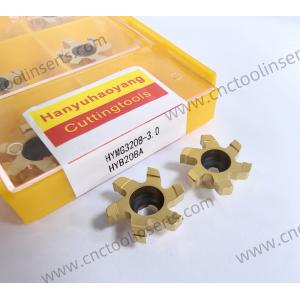 Wholesale Yellow PVD Coated CNC Milling Insert Model HYMG3208-3.0 HYB208A, Grooving Inserts, Suitable for Difficult-to-Machine Materials Except High-Temperature from china suppliers