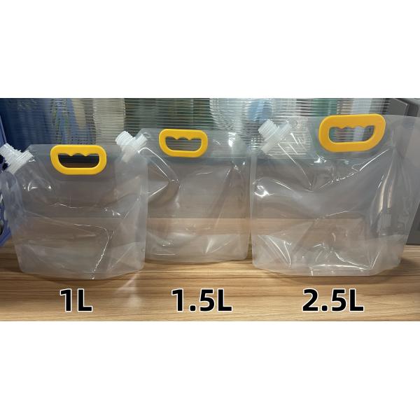 Thickened Transparent Spout Pouches With Reinforced Handles 1L/1.5L/2.5L/5L/10L Nozzle Bag For Bulk Grain And Liquid Packaging.