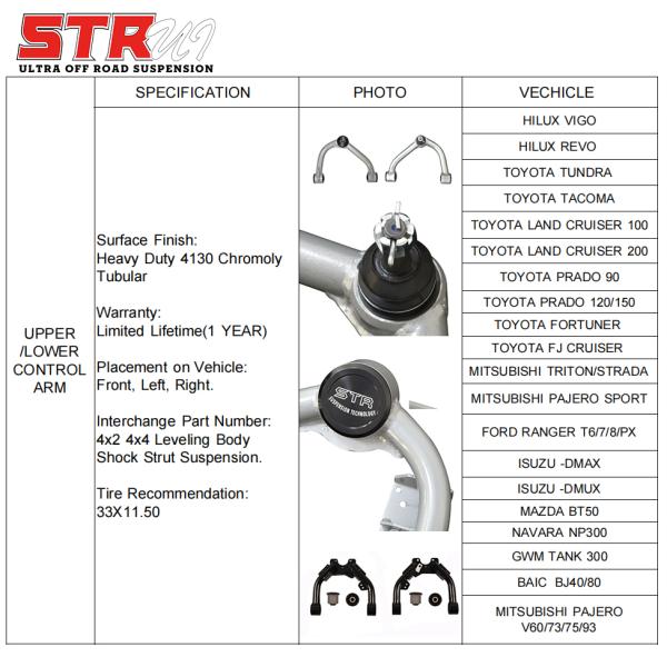 Mitsubishi Pajero V60 Adjustable Upper Control Arms For Toyota LC80