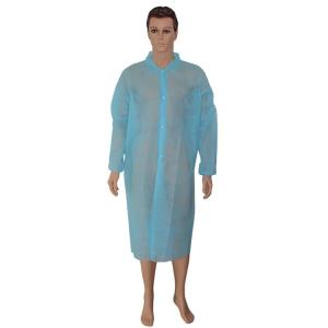 China Breathable Eco Friendly Anti-blood 25GSM Disposable Lab Gown on sale