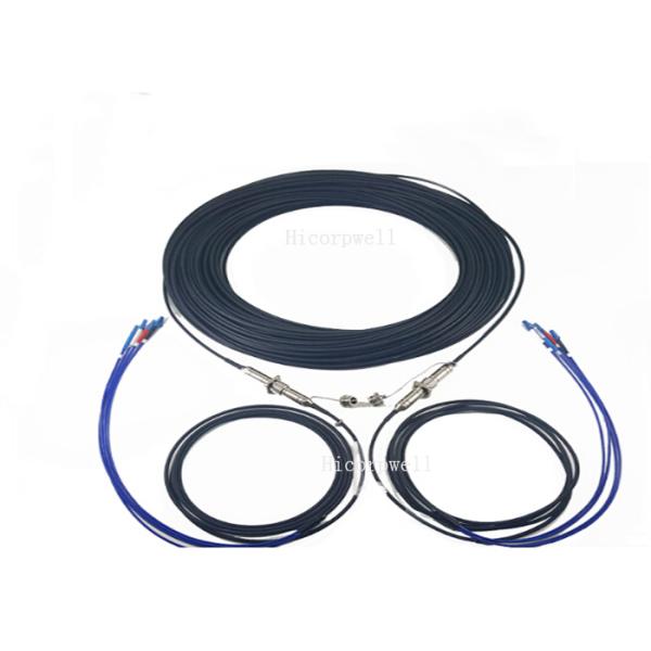 Waterproof CPRI Fiber Patch Cables ODC 4 Cores Socket / Plug To LC TPU Tactical Armored
