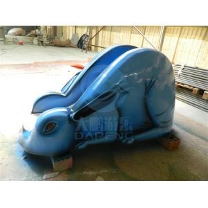 Animal Fiberglass Pool Water Slide 1.1m Height Rabbit Water Slide For Small Pool