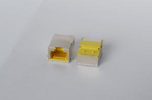 China 1000M 90 Degree Low Profile Rj45 Jack With Transformer SMT With Shielded Yellow on sale