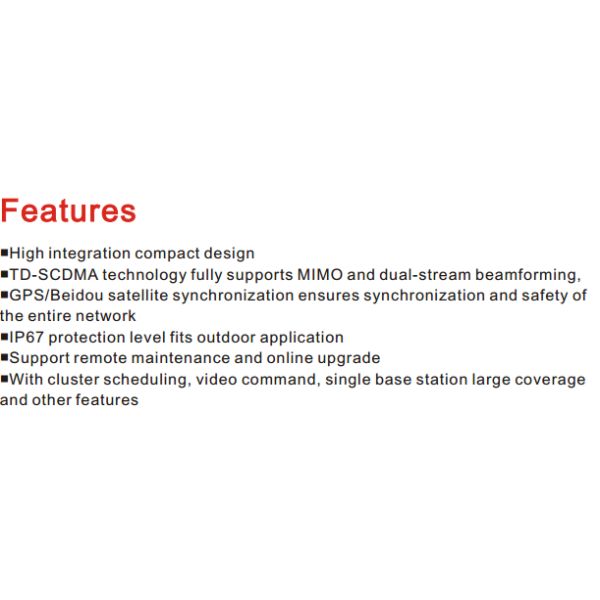 4G-LTE Portable Base Station TDD-LTE AES Encryption High Integration Compact
