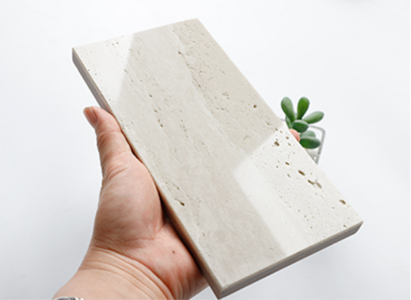 Exterior Wall 3D Cairo Design Travertine Mosaic Tiles with Water Absorption 0.5%