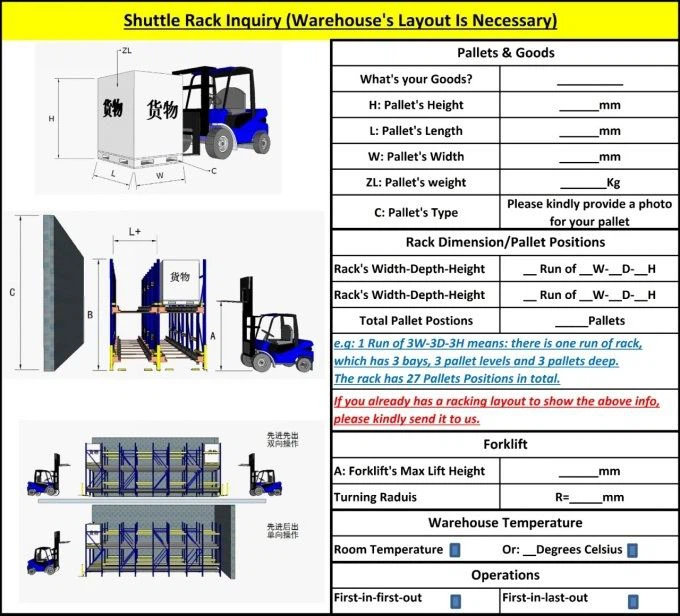Steel Radio Shuttle Racking System High Density Racks Maximize Storage Utilization