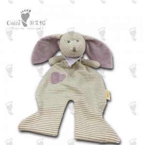 China Fashion Animal Scarf Stripe Plush Rabbit Baby Security Soothing Towel on sale