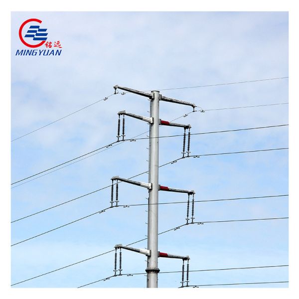 Galvanized Gr50 Steel Monopole Structures Hot Dipped Power Pole