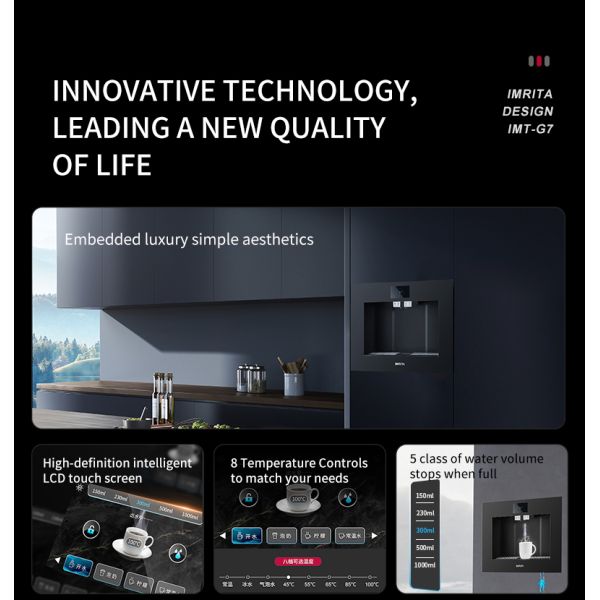IMRITA Multifunctional Cold and Hot Water Dispenser Water Cooler Embedded Sparkling Water Maker