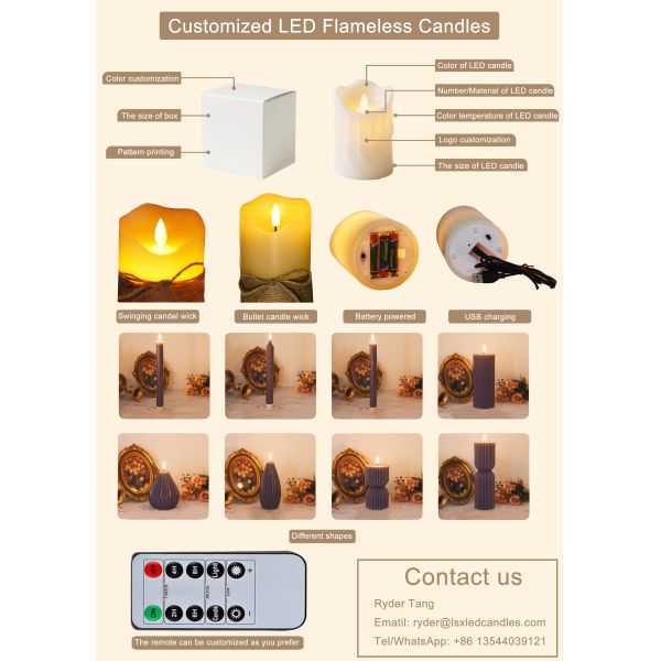 Remote Control Eco-Friendly 3D Flameless LED Tealight Candle with 5hrs Timer for Home Decoration