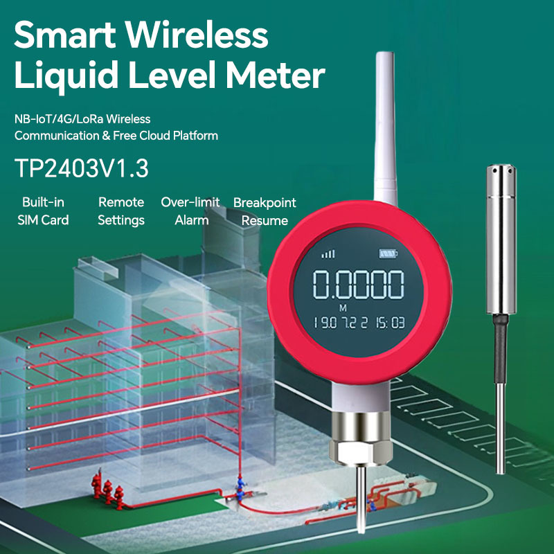Battery Operated Wireless Level transmitter 0‑100M Submersible Probe