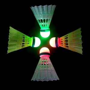 Colorful Flashing Light LED Badminton Shuttlecock Nylon Leaf