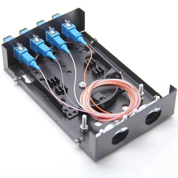 Mini Wall/Aerial Mount ODF 4 Port Fiber Termination Box LC/UPC D-Hold Adapter
