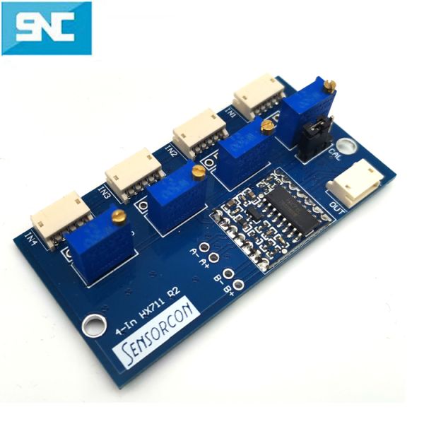 IOT-Optimized Load Cell PCB4 with HX711 Amplifier and Voltage 2.6 to 5.5 VDC Input for Precise Weight Monitoring