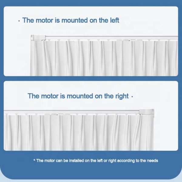 40KG Double Curtain Track Ceiling MountRF433 Ripplefold Ceiling Track Smart